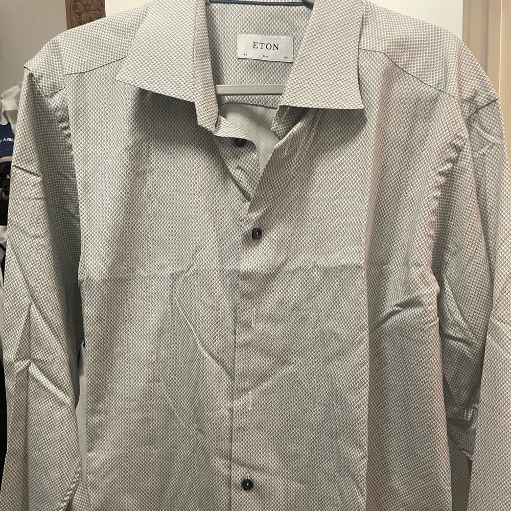 Eton men’s slim fit button up shirt
